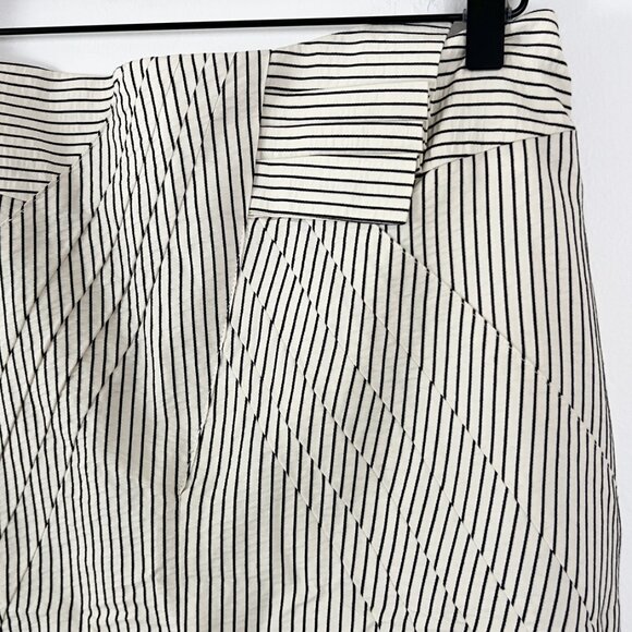 Eva Franco x Anthropologie Vintage Black White Pinstripe Pencil Skirt NWT. 6 - Picture 3 of 8